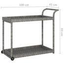 barvogn 100x45x83 cm polyrattan grå