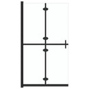 foldbar brusevæg 80x190 cm transparent sikkerhedsglas