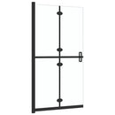 foldbar brusevæg 90x190 cm transparent sikkerhedsglas