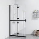 foldbar brusevæg 90x190 cm transparent sikkerhedsglas