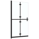 foldbar brusevæg 100x190 cm transparent sikkerhedsglas