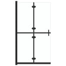 foldbar brusevæg 110x190 cm transparent sikkerhedsglas