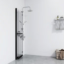 foldbar brusevæg 120x190 cm transparent sikkerhedsglas