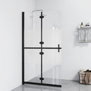 foldbar brusevæg 70x190 cm halvt matteret sikkerhedsglas