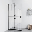foldbar brusevæg 90x190 cm halvt matteret sikkerhedsglas