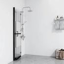 foldbar brusevæg 100x190 cm halvt matteret sikkerhedsglas