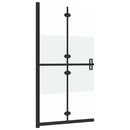 foldbar brusevæg 120x190 cm halvt matteret sikkerhedsglas