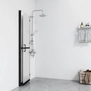 foldbar brusevæg 70x190 cm matteret sikkerhedsglas