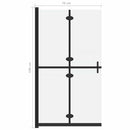 foldbar brusevæg 70x190 cm matteret sikkerhedsglas