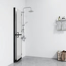 foldbar brusevæg 80x190 cm matteret sikkerhedsglas