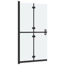foldbar brusevæg 80x190 cm matteret sikkerhedsglas