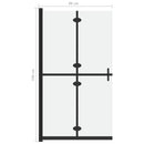 foldbar brusevæg 80x190 cm matteret sikkerhedsglas