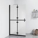 foldbar brusevæg 80x190 cm matteret sikkerhedsglas