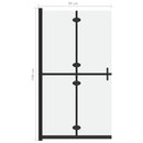 foldbar brusevæg 90x190 cm matteret sikkerhedsglas