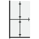 foldbar brusevæg 100x190 cm matteret sikkerhedsglas