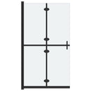 foldbar brusevæg 110x190 cm matteret sikkerhedsglas