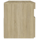 sengebord med LED-lys 2 stk. 60x35x40 cm sonoma-eg