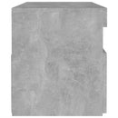 sengebord med LED-lys 2 stk. 60x35x40 cm betongrå