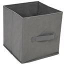 opbevaringsskab med 3 stofkurve 34x34x101 cm stål grå