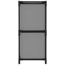 opbevaringsreol med 4 stofkurve 63x30x71 cm stål grå
