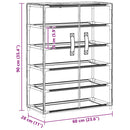 skoskab 60x28x90 stof sort