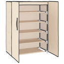 skoskab 60x28x90 stof cremefarvet