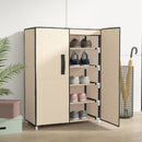 skoskab 60x28x90 stof cremefarvet
