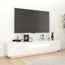 tv-skab med LED-lys 180x35x40 cm hvid