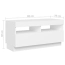 tv-skab med LED-lys 180x35x40 cm hvid