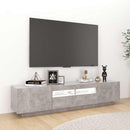 tv-skab med LED-lys 180x35x40 cm betongrå