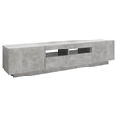 tv-skab med LED-lys 180x35x40 cm betongrå