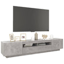 tv-skab med LED-lys 200x35x40 cm betongrå