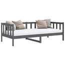daybed 90x200 cm massivt fyrretræ grå