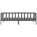 daybed 90x200 cm massivt fyrretræ grå
