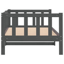 daybed 90x200 cm massivt fyrretræ grå