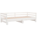daybed med udtræk 90x200 cm massivt fyrretræ hvid
