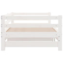daybed med udtræk 90x200 cm massivt fyrretræ hvid