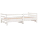 daybed med udtræk 90x200 cm massivt fyrretræ hvid