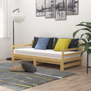 daybed med udtræk 2x(90x200) cm massivt fyrretræ