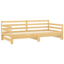 daybed med udtræk 2x(90x200) cm massivt fyrretræ