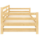 daybed med udtræk 2x(90x200) cm massivt fyrretræ