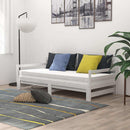 daybed med udtræk 2x(90x200) cm massivt fyrretræ hvid