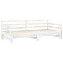 daybed med udtræk 2x(90x200) cm massivt fyrretræ hvid