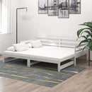 daybed med udtræk 2x(90x200) cm massivt fyrretræ hvid