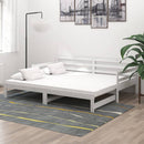 daybed med udtræk 2x(90x200) cm massivt fyrretræ hvid