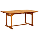 havebord (160-240)x100x75 cm massivt akacietræ