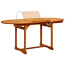 havebord (120-170)x80x75 cm massivt akacietræ