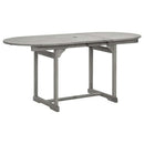 havebord (120-170)x80x75 cm massivt akacietræ