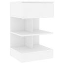 sengeborde 2 stk. 40x35x65 cm konstrueret træ hvid