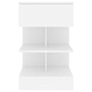 sengeborde 2 stk. 40x35x65 cm konstrueret træ hvid